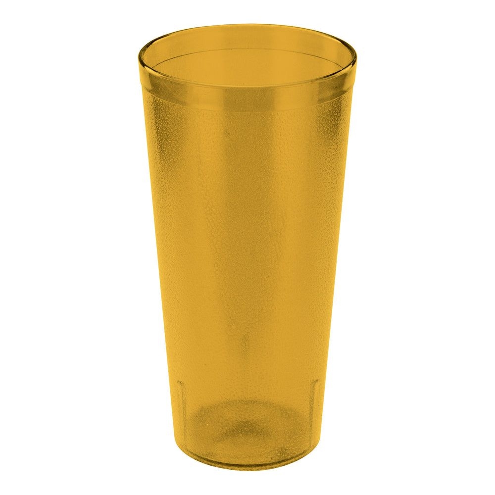Winco Amber Plastic Pebbled Tumbler, 20 Ounce Capacity -- 12 Per Case