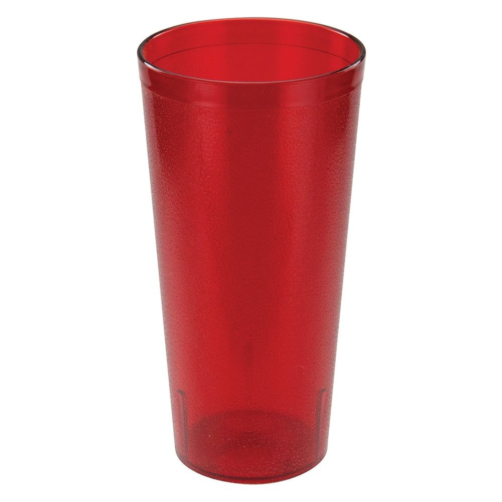 Winco Red Plastic Pebbled Tumbler, 20 Ounce Capacity -- 12 Per Case