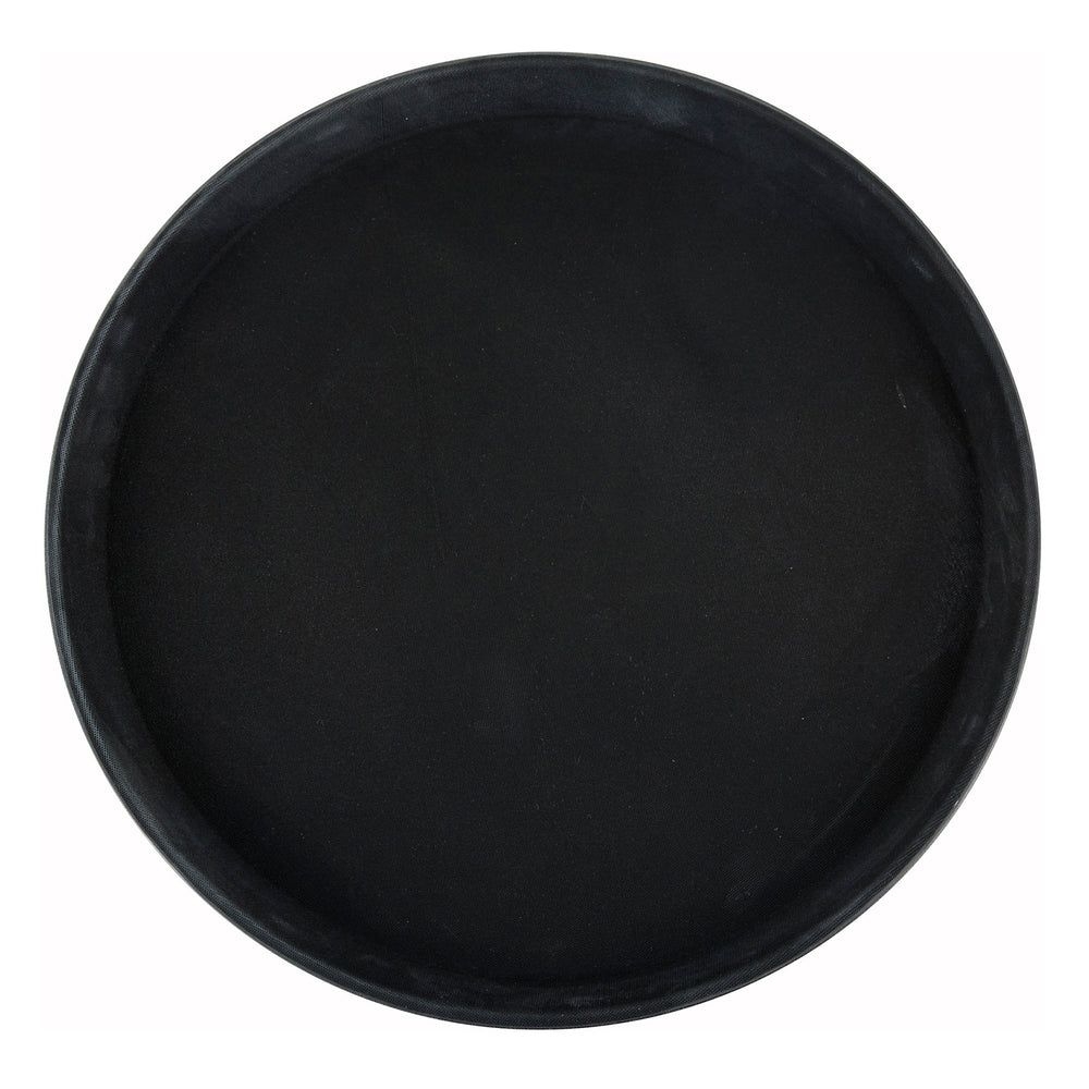 Winco Round Rubber-Lined Easy Hold Bar Tray, 11 inch.