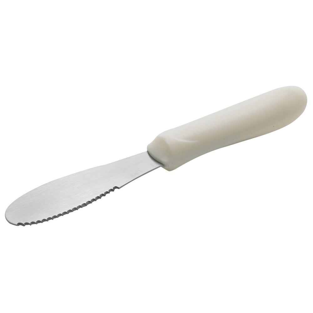 Winco White Polypropylene Handle Sandwich Spreader, 3 5/8 x 1 1/4 inch Blade -- 12 per case.