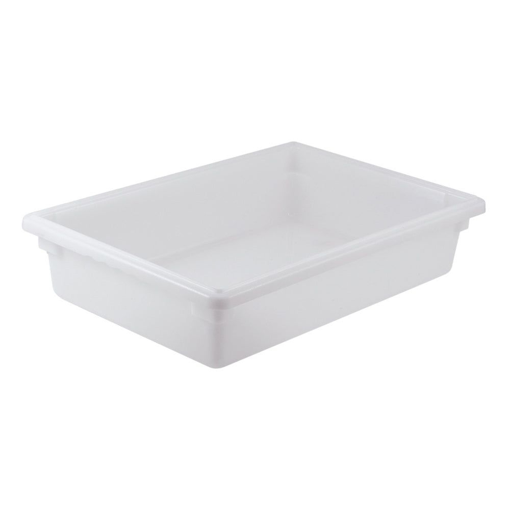 Winco Polypropylene White Full Size Food Storage Box, 18 x 26 x 6 inch -- 6 per case.