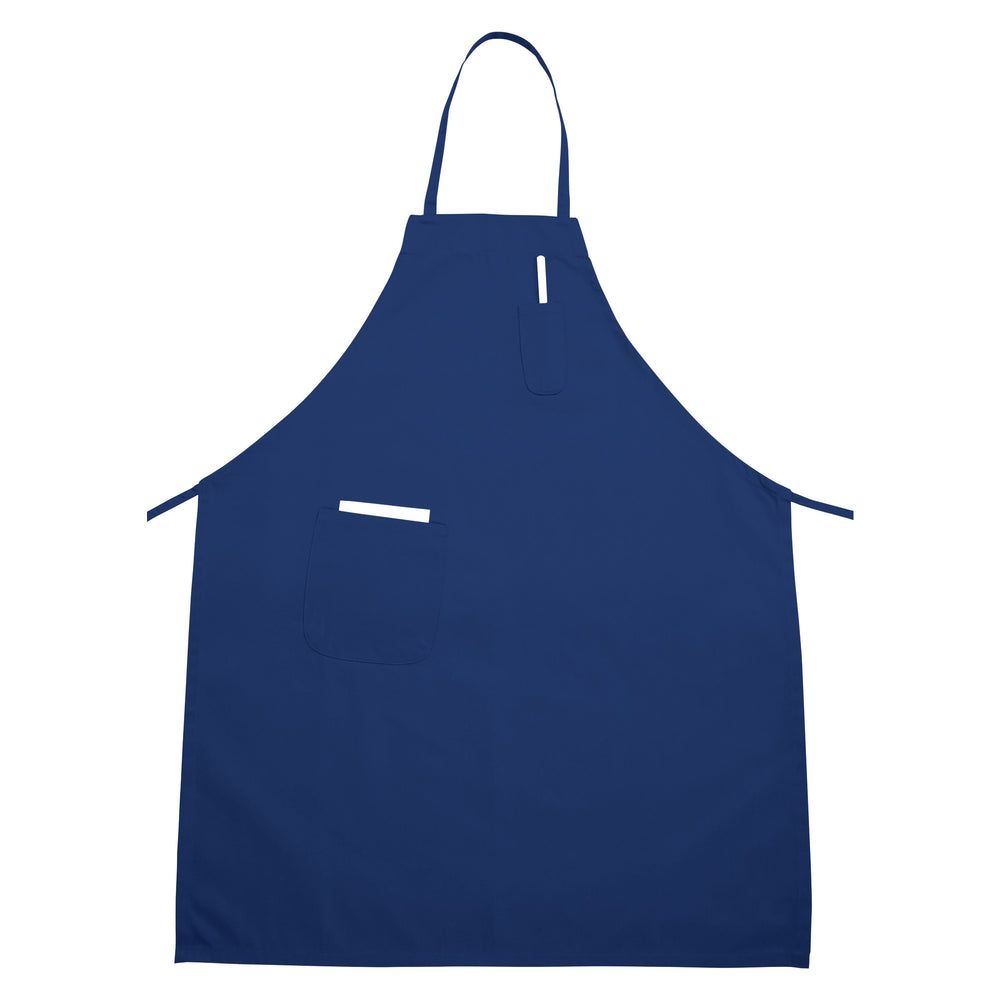 Winco Cotton/poly Blend Blue Full-length Bib Apron With Pocket, 33 X 26 Inch -- 12 Per Case