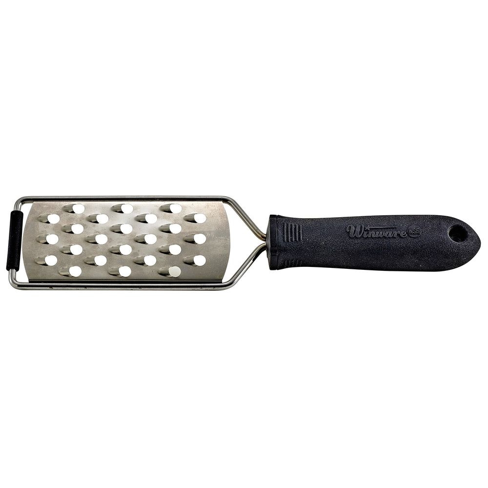 Winco 18/8 Stainless Steel Soft Grip Handle Cheese Grater With 6 Millimeter Dia. Large Holes -- 12 Per Case