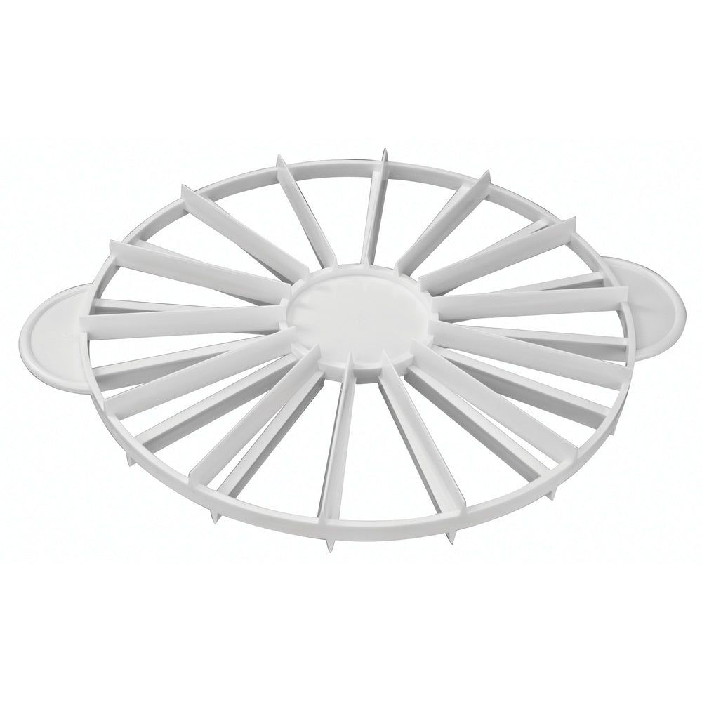 Winco White Polypropylene Double Sided 14 And 16 Slices Cake Marker -- 12 Per Case
