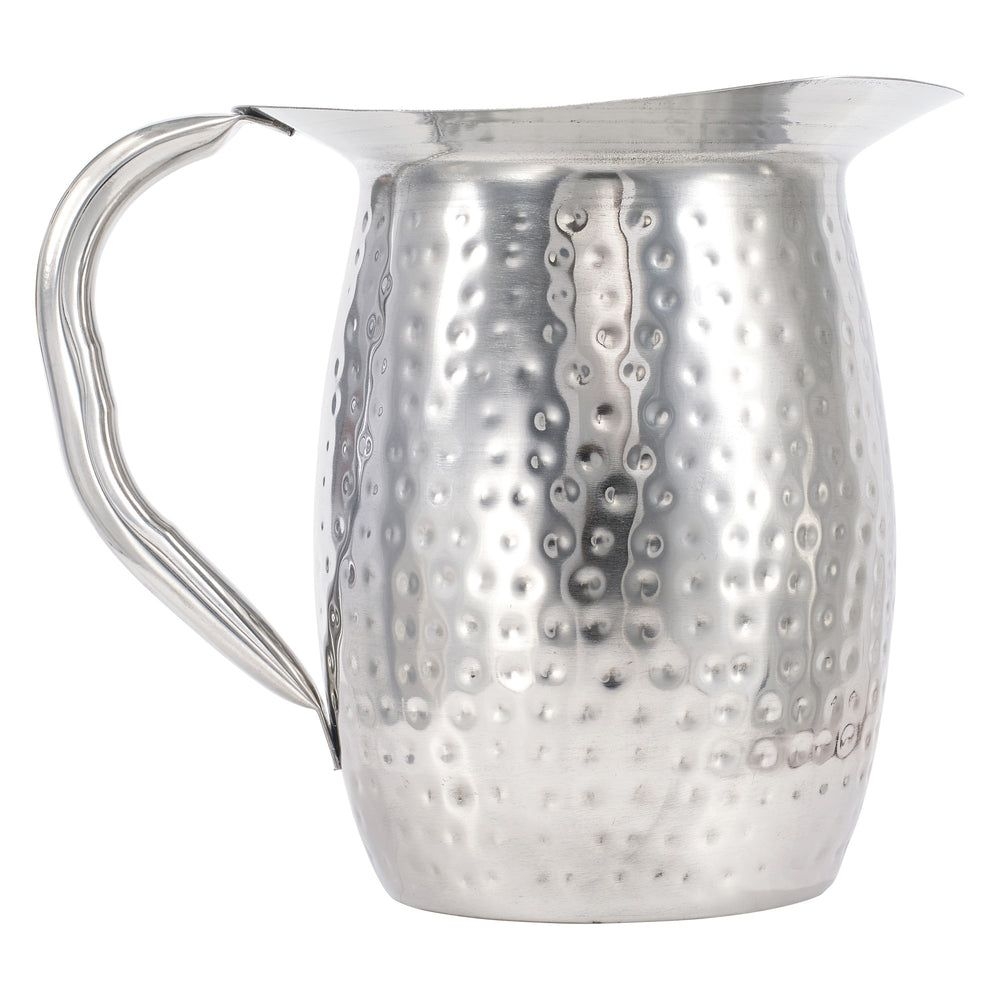 Winco Stainless Steel Hammered Bell Pitcher, 2 Quart Capacity -- 12 Per Case