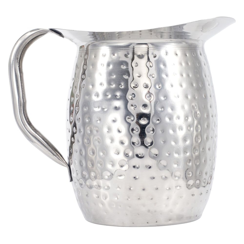 Winco Stainless Steel Hammered Bell Pitcher, 3 Quart -- 12 Per Case
