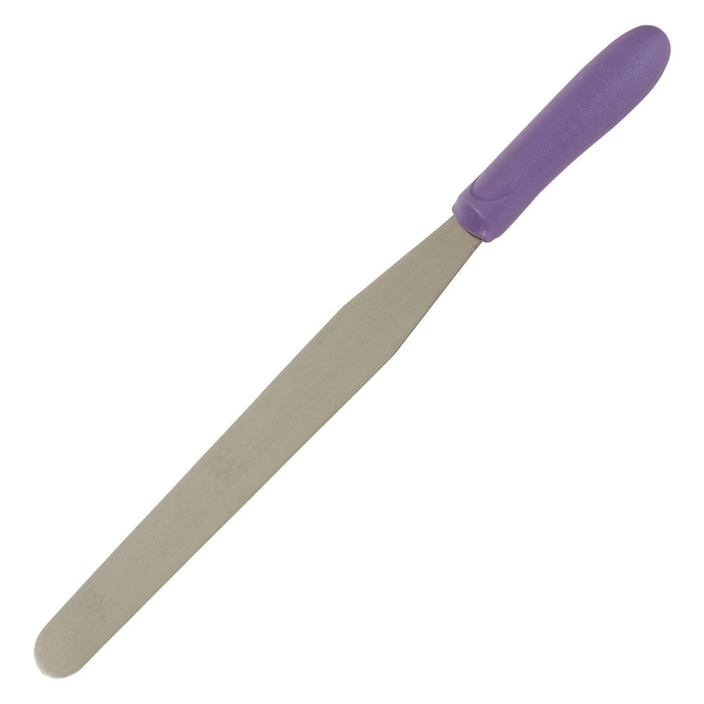 Winco Stainless Steel Allergen-free Bakery Spatula With Purple Polypropylene Handle, 10 X 1 3/8 Inch Blade -- 12 Per Case