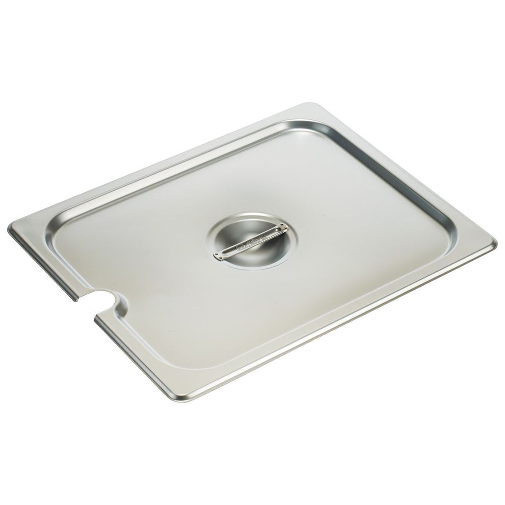 Winco 18/8 Stainless Steel Slotted Cover Only - for 1/2-Size Steam Table Pan.