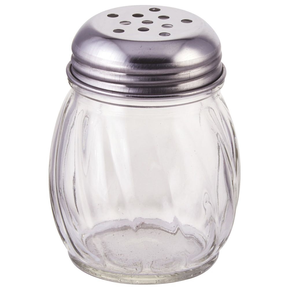 Winco Glass Cheese Shaker with Perforated Top, 6 Ounce -- 12 per case.
