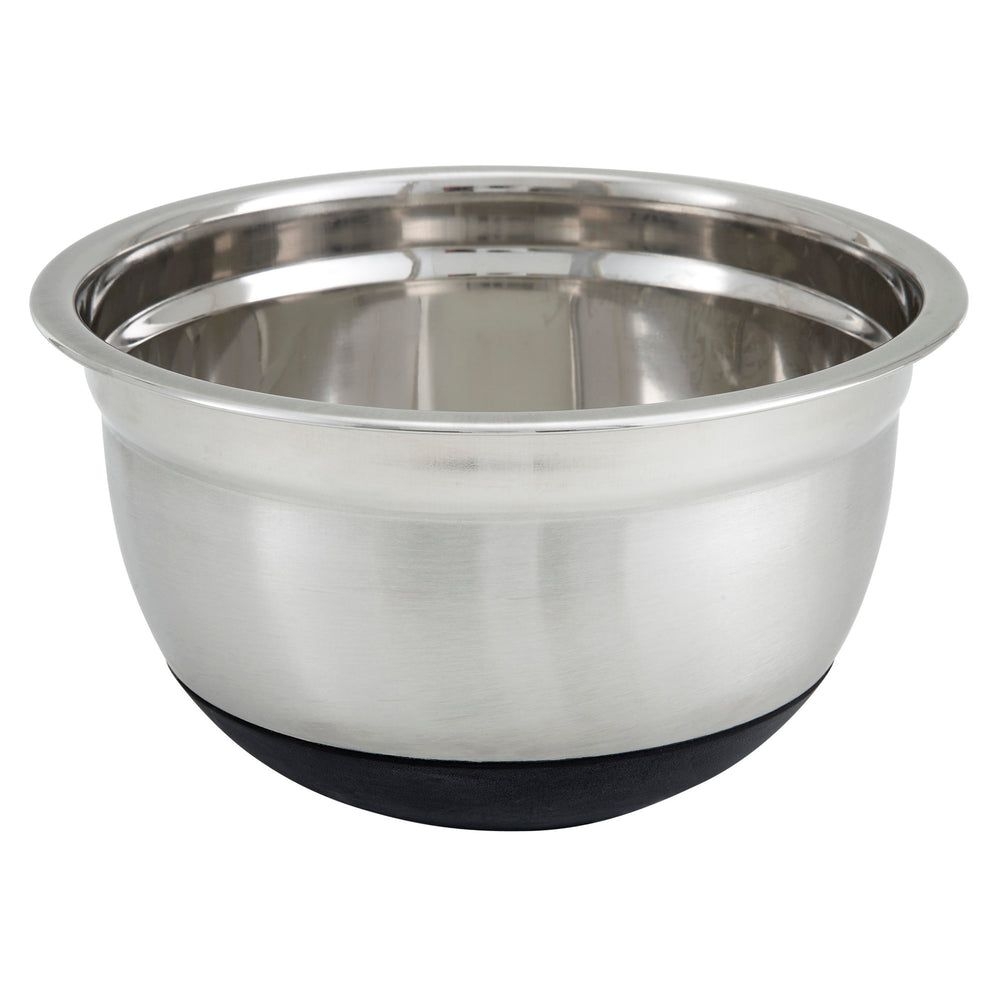 Winco Silicone Base Stainless Steel Mixing Bowl, 5 Quart -- 12 per case.