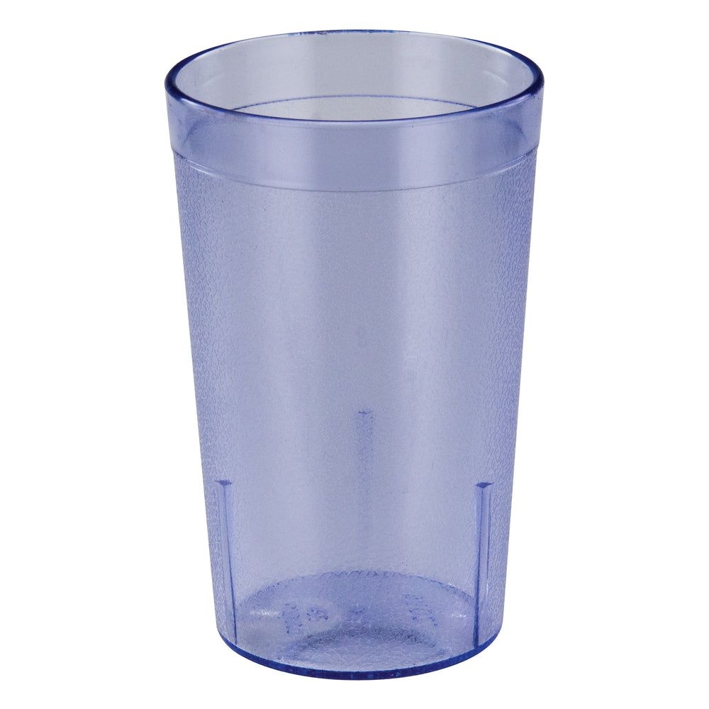 Winco Blue Plastic Pebbled Tumbler, 12 Ounce Capacity -- 6 Per Case