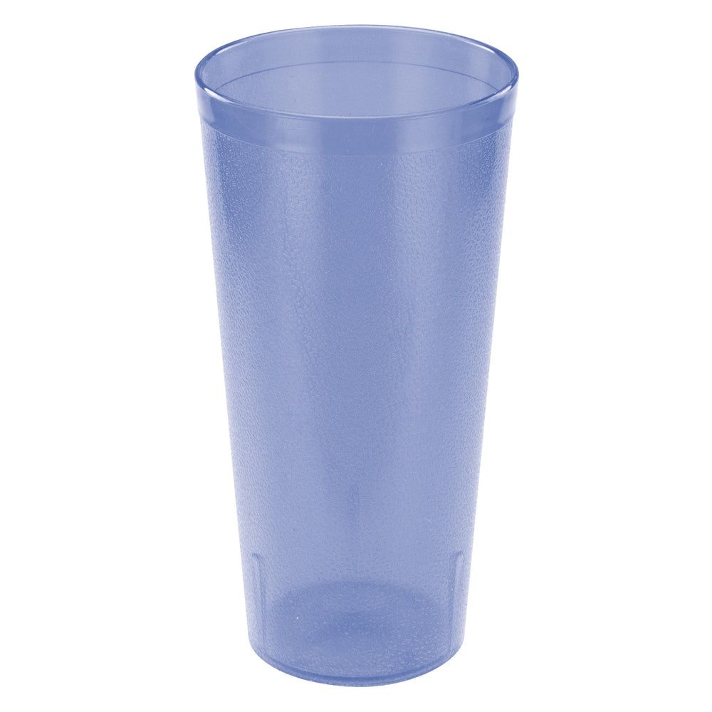 Winco Blue Plastic Pebbled Tumbler, 20 Ounce Capacity -- 2 Per Case