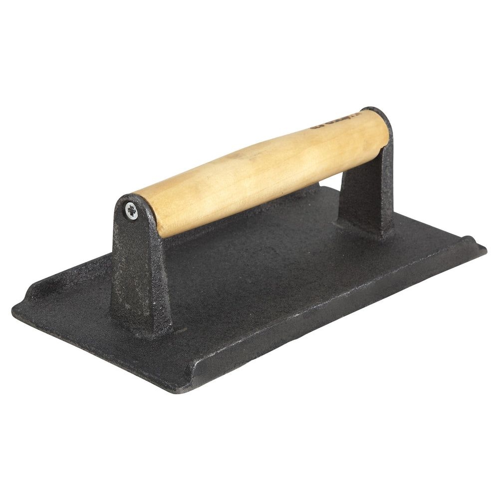 Winco Cast Iron Steak Weight, 9 x 5 1/4 inch -- 6 per case.