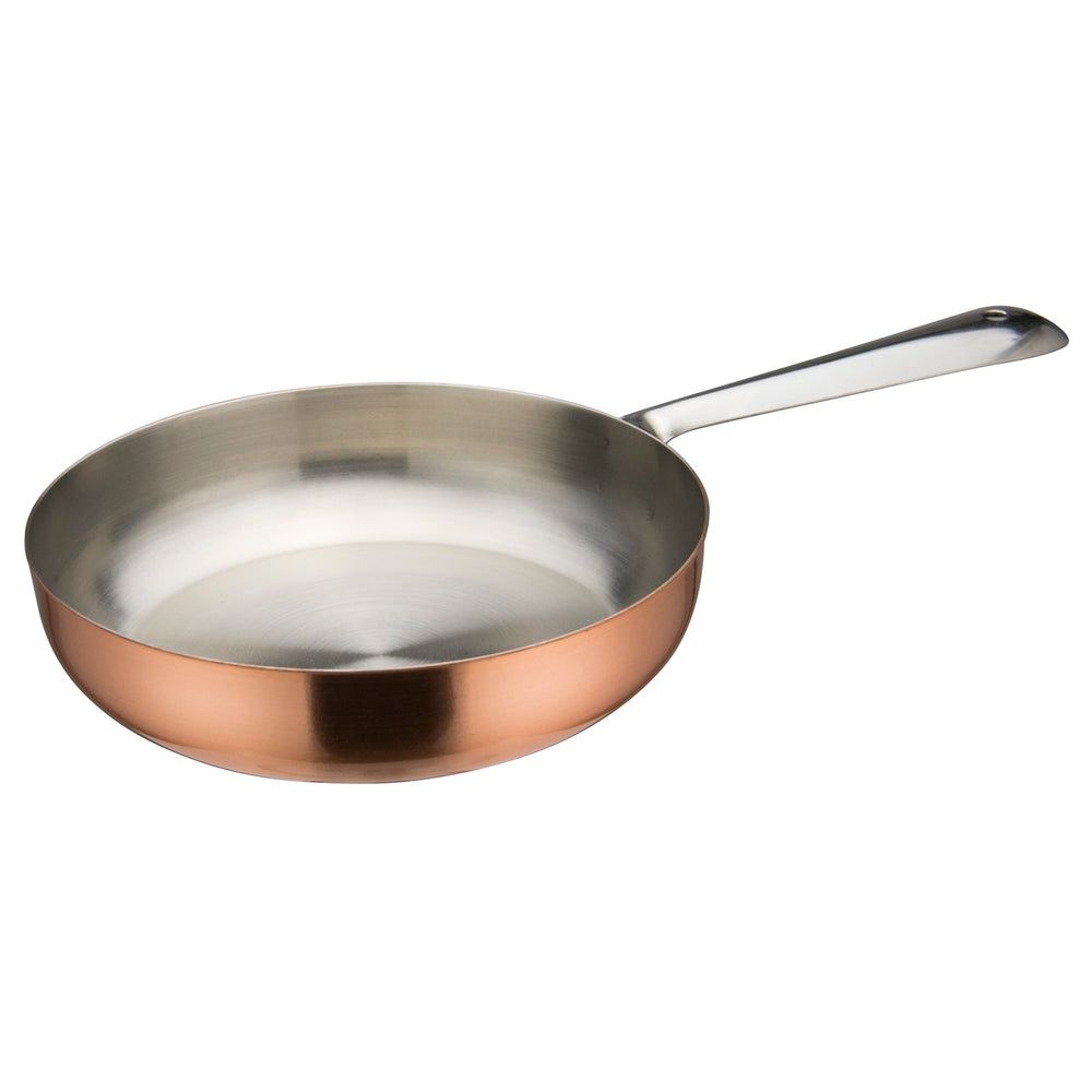 Winco Stainless Steel Copper Plated 11 Ounce Mini Fry Pan, 5 1/2 Inch Dia. X 1 3/8 Inch Height -- 12 Per Case