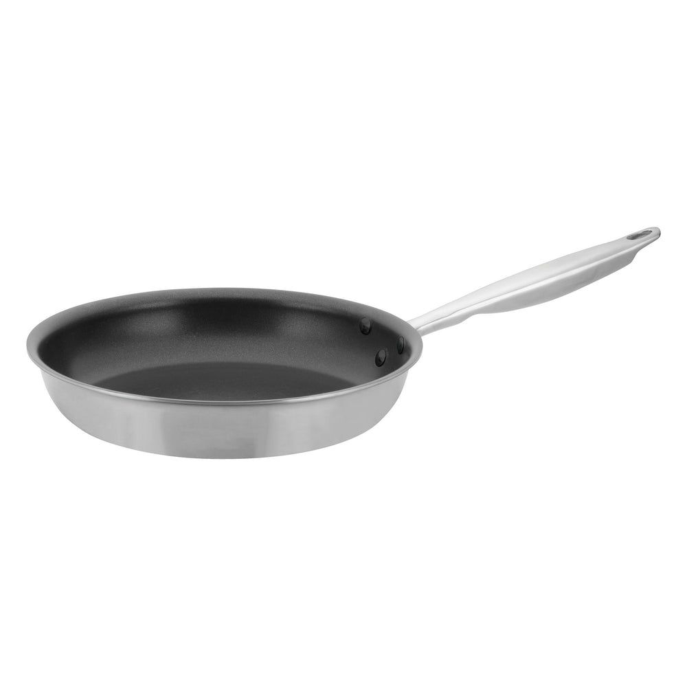 Winco Tri Gen Triply Stainless Steel Fry Pan With Excalibur Non Stick Coating, 10 Inch -- 6 Per Case