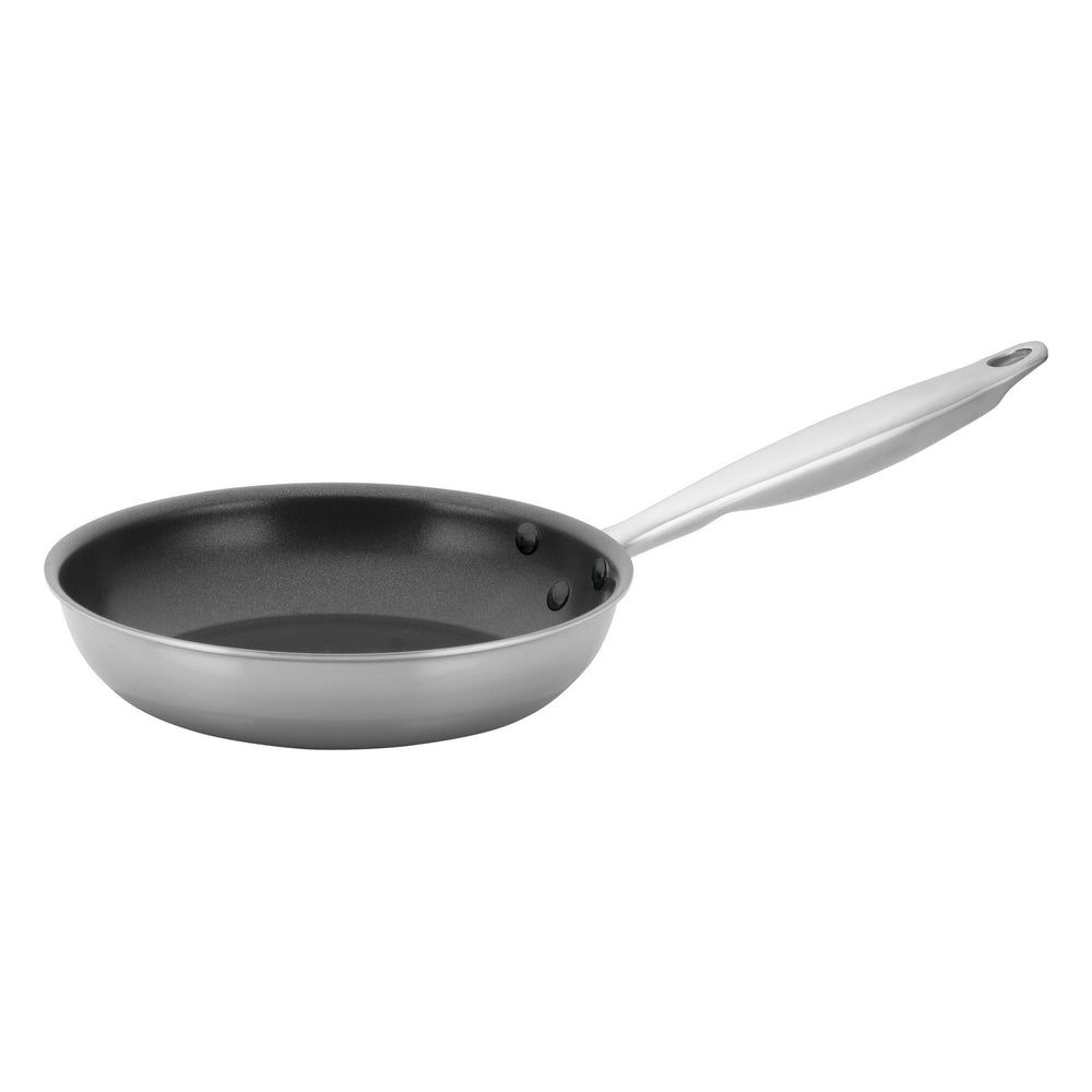 Winco Tri Gen Triply Stainless Steel Fry Pan With Excalibur Non Stick Coating, 8 Inch -- 6 Per Case
