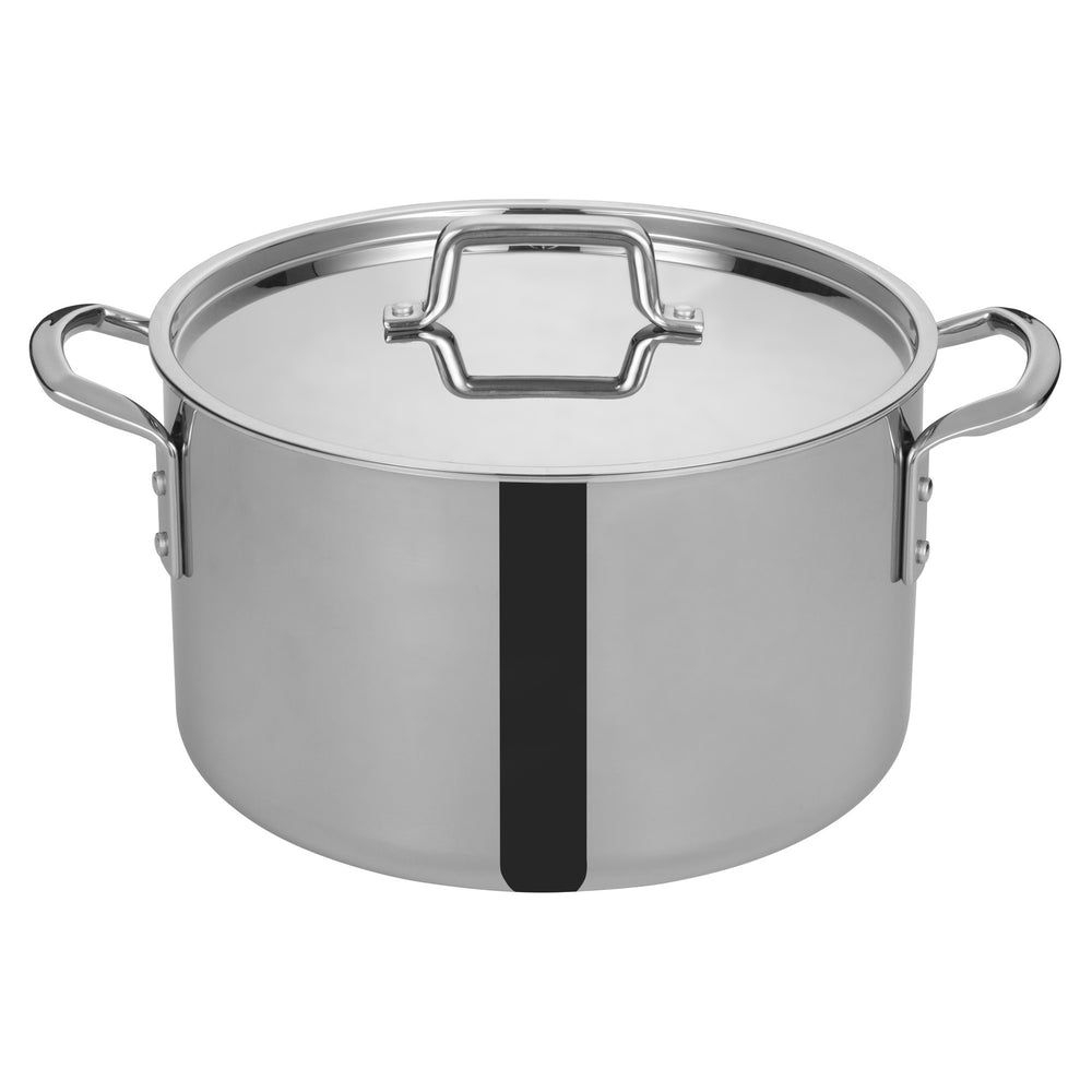 Winco Tri Gen Triply Stainless Steel Stock Pot With Cover, 16 Quart -- 4 Per Case