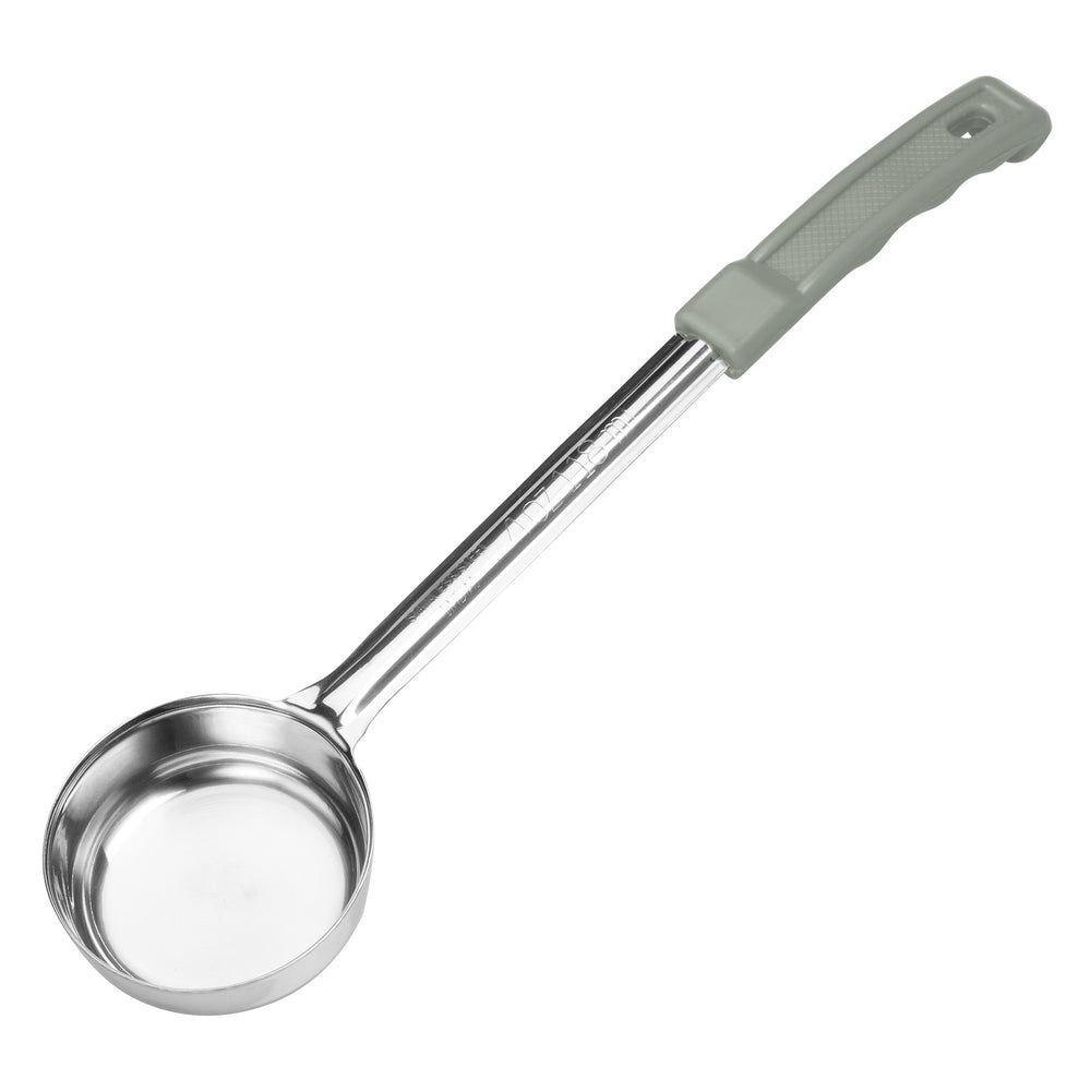 Winco Prime Stainless Steel One Piece Solid Food Portioner with Gray Handle, 4 Ounce -- 12 per case.