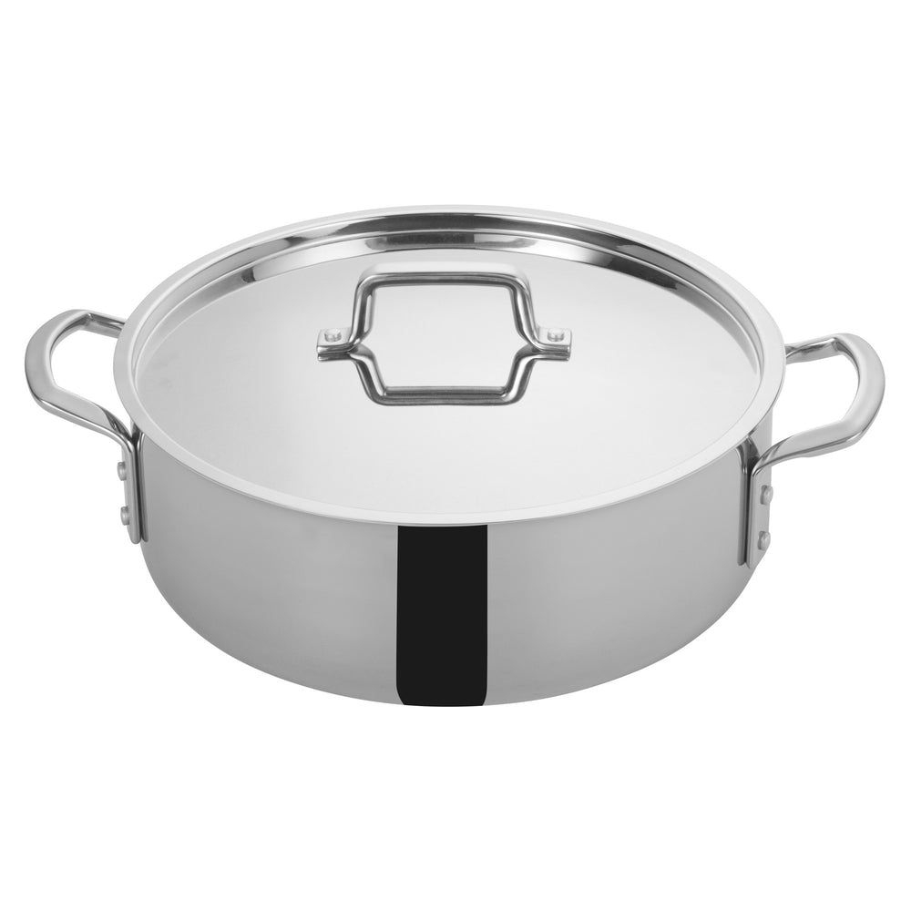 Winco Tri Gen Triply Stainless Steel Brazier With Cover, 12 Quart -- 4 Per Case