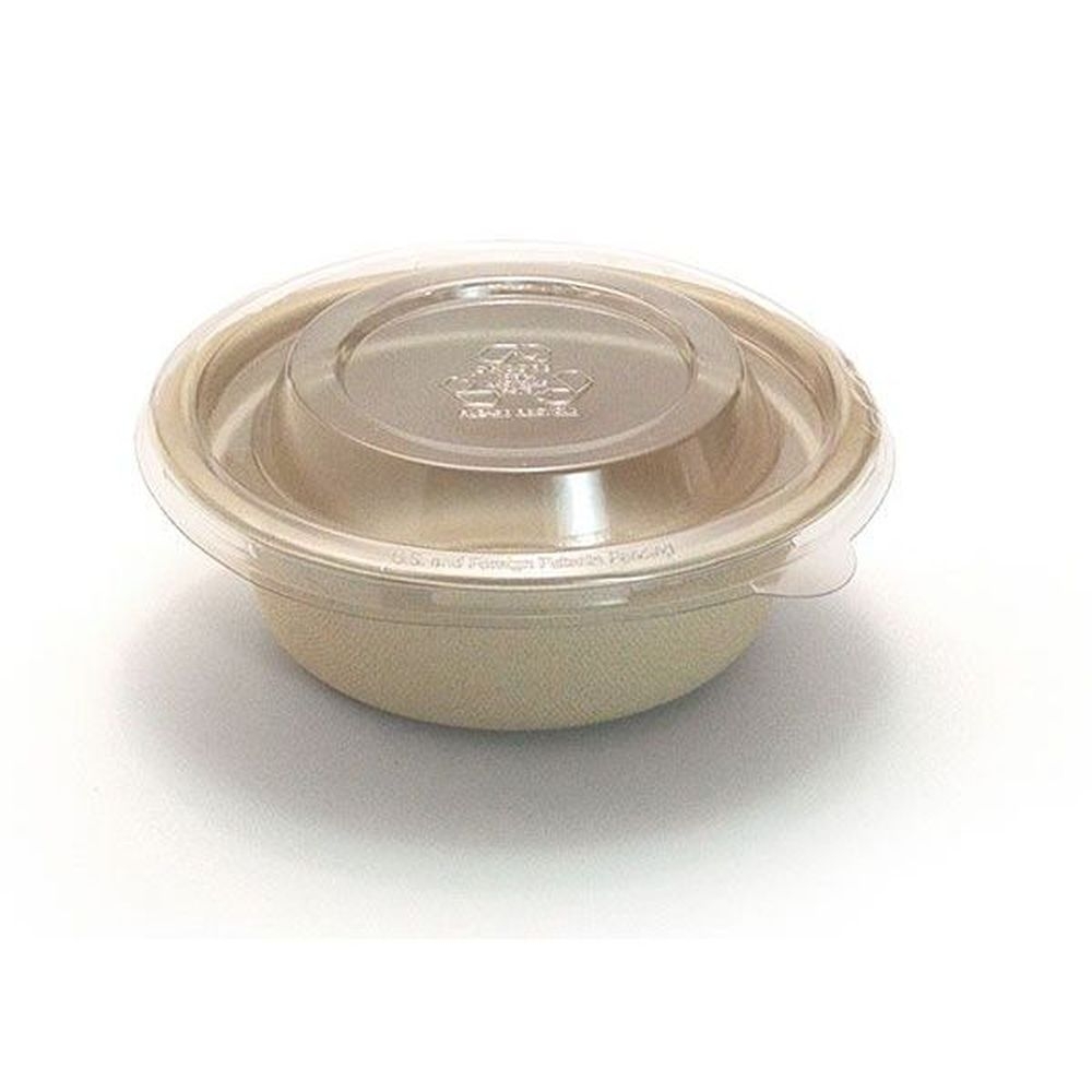 Clear Recycled PET Lid for 32 and 48 Ounce TreeSaver Bowl