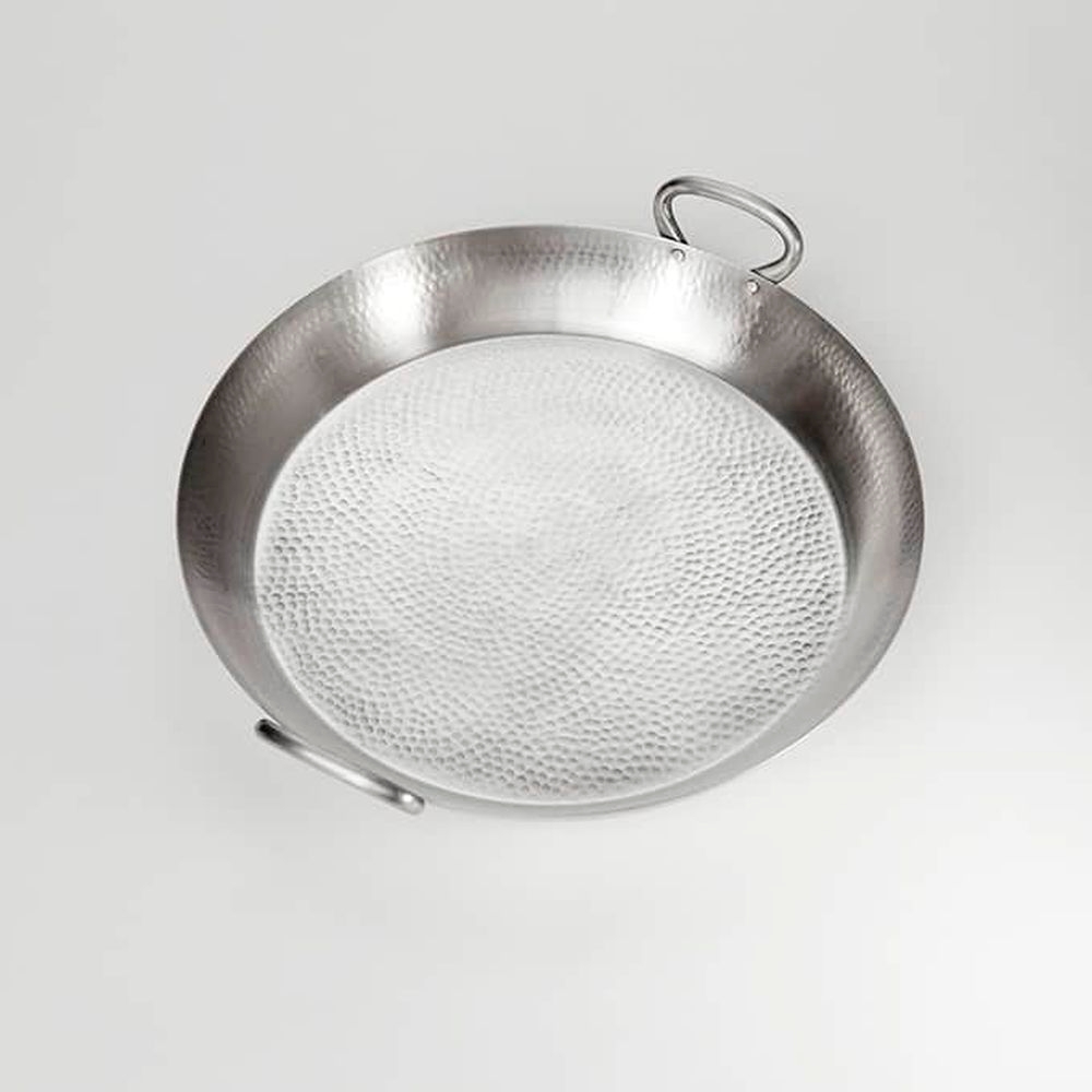 American Metalcraft Hammered Stainless Steel Paella Pan Griddle -- 4 per case.