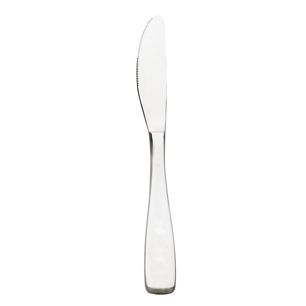 Modena 13/0 Stainless Steel Satin Finish Serrated Dinner Knife