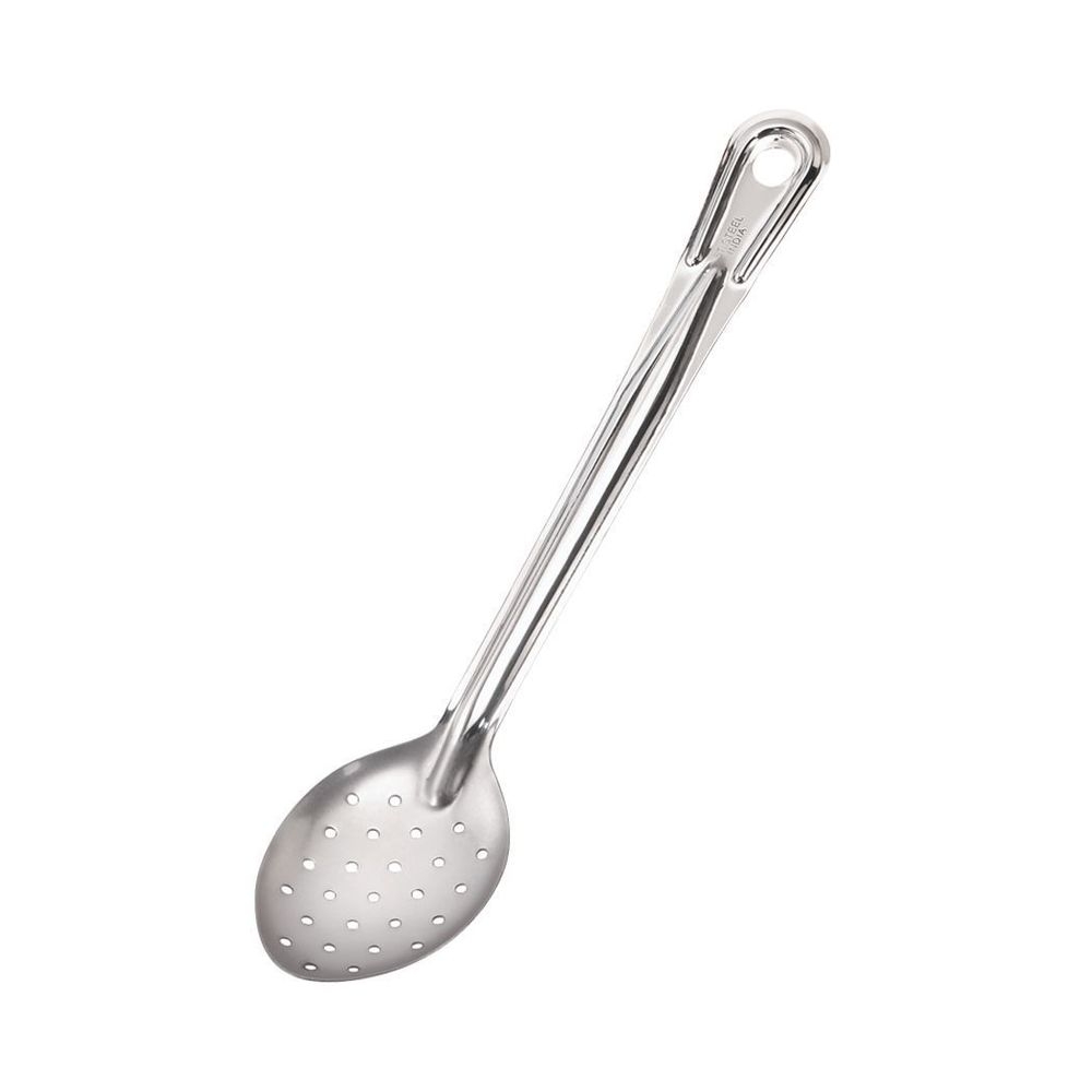 Conventional Stainless Steel Mirror Finish 1.0 mm Thickness Perforated Serving Spoon
