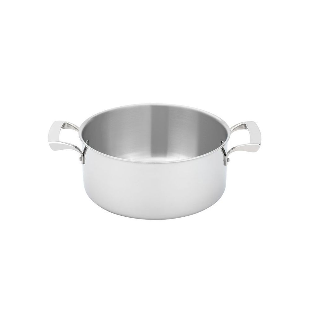 Thermalloy Stainless Steel Tri-Ply Sauce Pot with Helper Handle 5 Quart Capacity