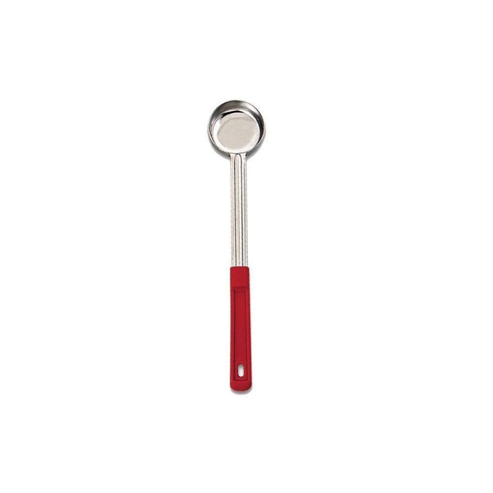 Stainless Steel One Piece Perforated Portioner with Red Handle