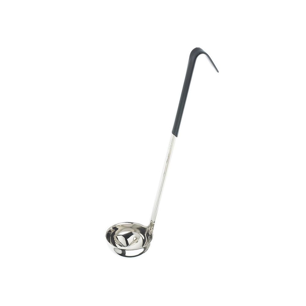 Stainless Steel One Piece Ladle with Black Handle