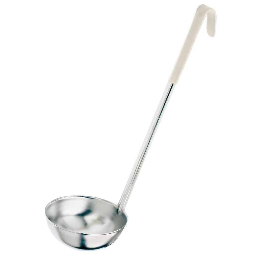 Stainless Steel One Piece Ladle with Ivory Handle