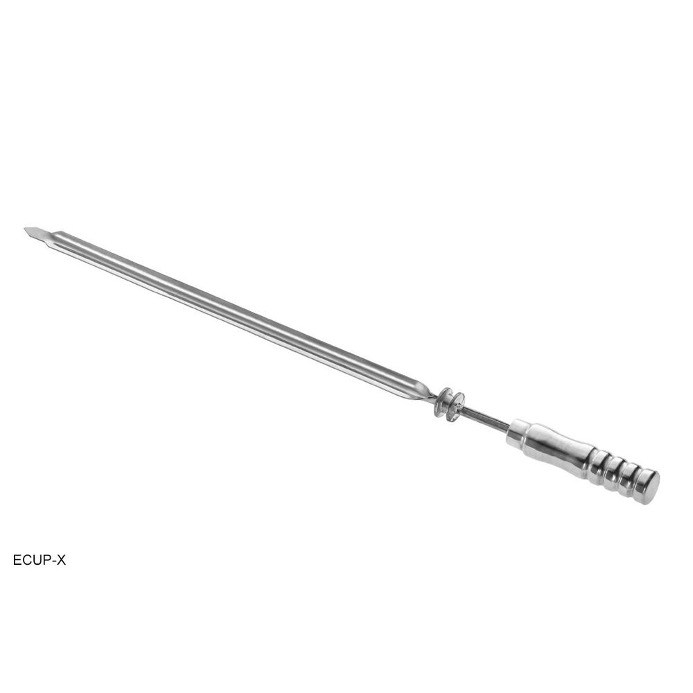 Stainless Steel Wide Skewer with Aluminum Coated Wooden Thermal Handlecase