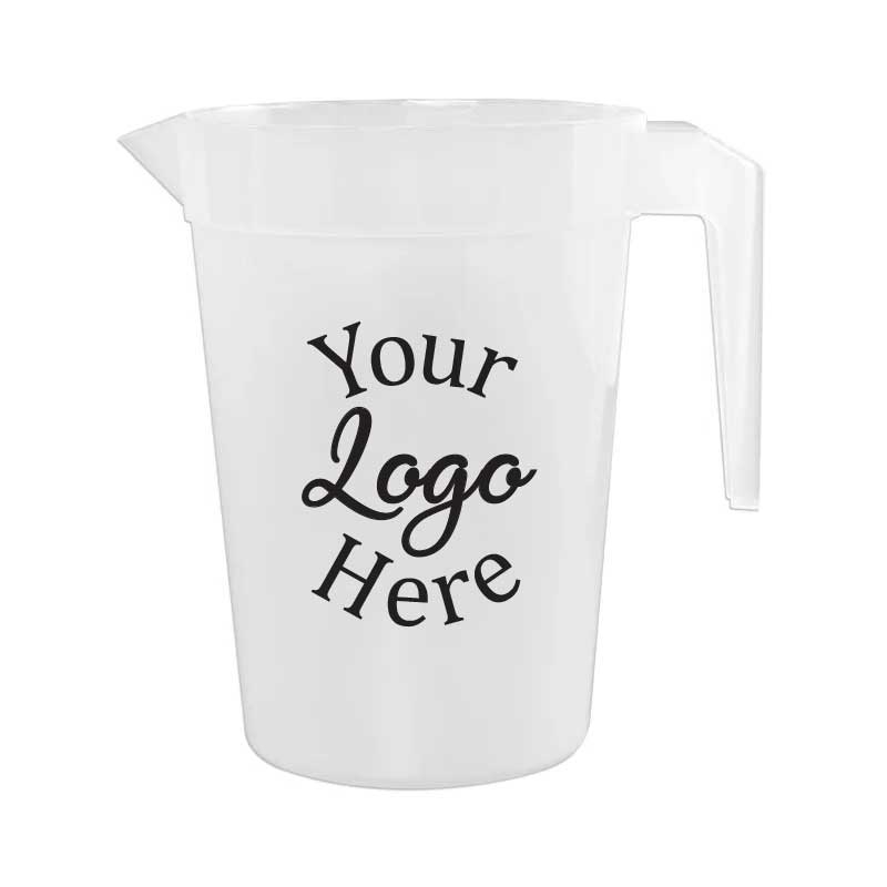 Natural Polypropylene Stackable Pitcher with 1 COLOR Custom Logo