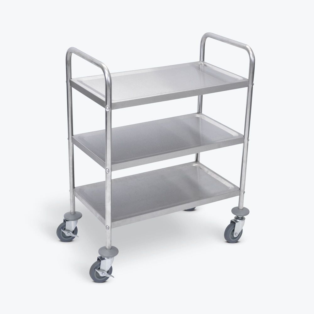 Luxor All Stainless Steel Three Shelf Cart, 26 x 16 x 37 inch
