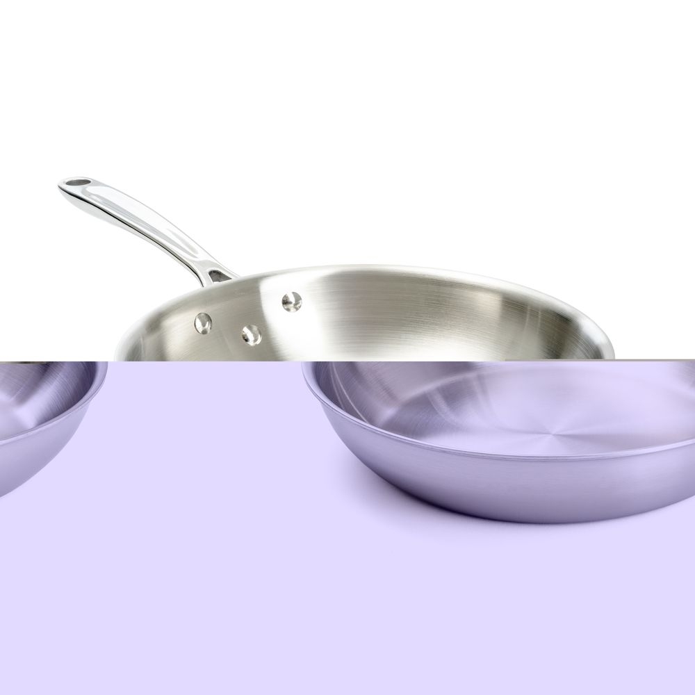 Tri-Ply Natural Finish Fry Pan with ProGrip Handle