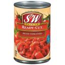 S and W Premium California Diced Tomatoes, 14.5 Ounce -- 12 per case.