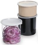 GET Enterprises SAN Plastic Clear Round Crock with Lid, 1.2 Quart -- 12 per case