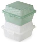 GET Enterprises Eco Takeouts Polypropylene Jade Single Entree Food Container, 4.75 x 4.75 inch -- 24 per case