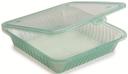 GET Enterprises Eco Takeouts Polypropylene Jade Flat Top Single Entree Food Container, 9 x 9 inch -- 12 per case