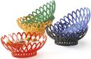 GET Enterprises Polypropylene Black Oval Basket, 10 x 8.25 inch -- 12 per case