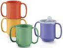GET Enterprises Tritan Peacock Blue Two Handle Mug, 8 Ounce -- 24 per case