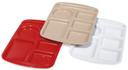 GET Enterprises Melamine Red Left Handed 6 Compartment Tray, 14.75 x 9.5 inch -- 12 per case