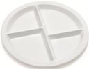 GET Enterprises Melamine White Design 4 Compartment Plate, 10 inch -- 12 per case