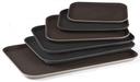 GET Enterprises Polypropylene Black Rectangular Non Skid Tray, 14 x 18 inch -- 12 per case