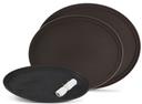 GET Enterprises Fiberglass Black Non Skid Tray, 27 x 22 inch -- 6 per case