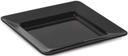 GET Enterprises Milano Melamine Black Square Plate, 12 inch -- 12 per case