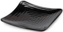 GET Enterprises Milano Melamine Black Square Plate, 6 inch -- 12 per case