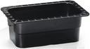 GET Enterprises Melamine Black Fourth Size Insert Pan, 10.36 x 6.3 inch -- 6 per case