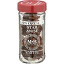 Morton and Bassett Organic Star Anise Seasoning, 0.6 Ounce -- 3 per case