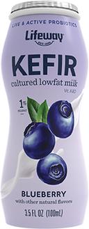 Lifeway Blueberry Low Fat Kefir, 3.5 Fluid Ounce -- 24 per case